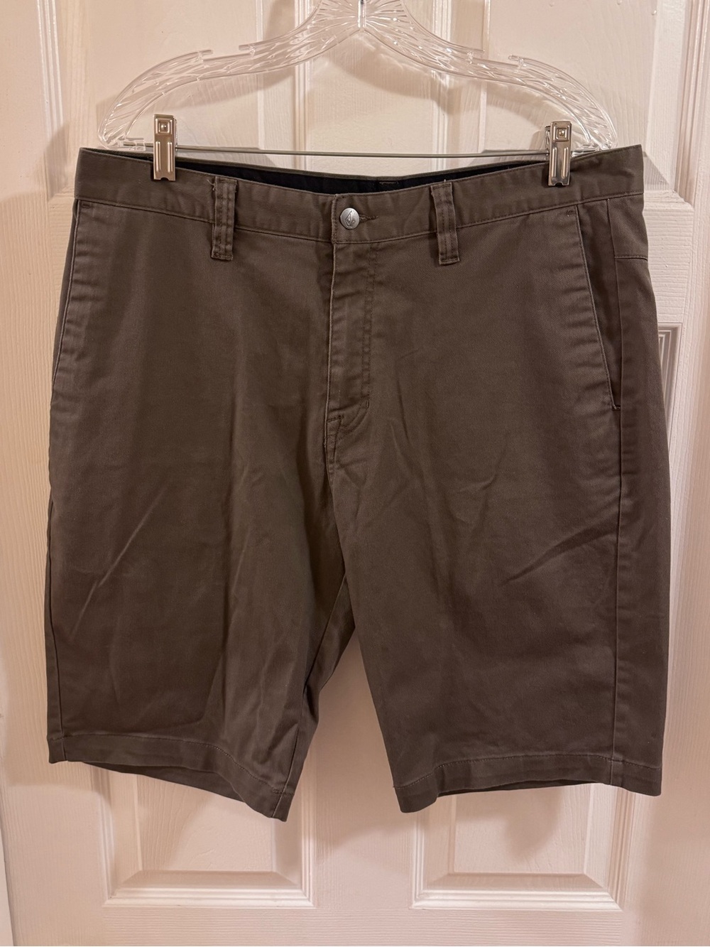 Men's Volcom Casual Chino Shorts — Brown